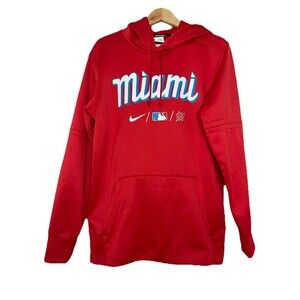 Nike Miami Marlins Men's Medium Red Pullover Hoodie